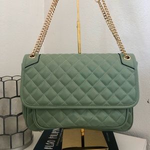 Quilted Faux Leather High Fashion Purse